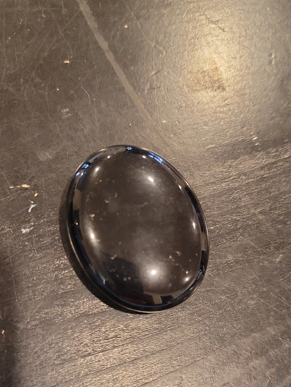 Black Obsidian Crystal Palm Stone